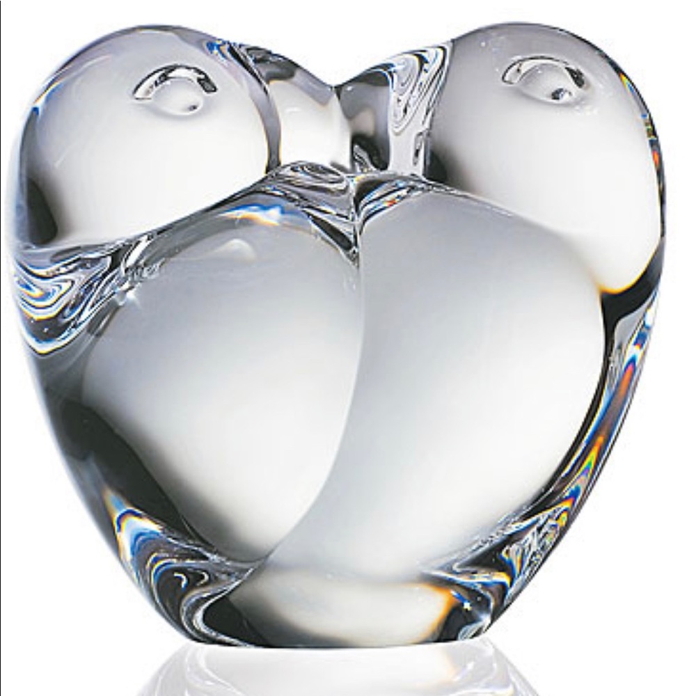 Steuben Lovebirds Hand Cooler